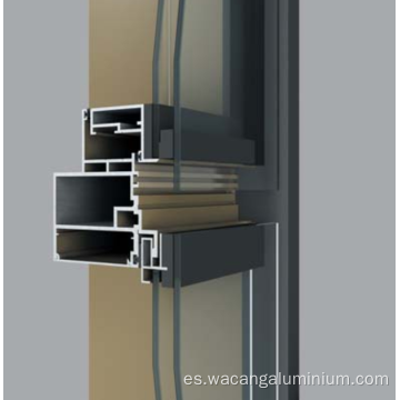 Perfil de aluminio extruido: perfil de pared de cortina de aluminio